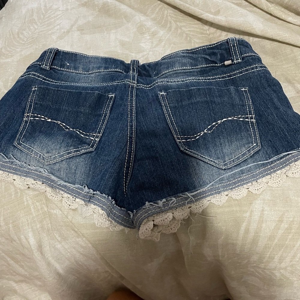 blue shorts